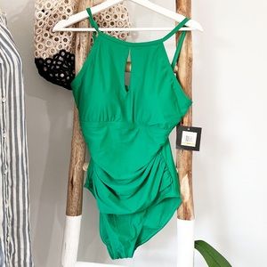 Ellen Tracy One Piece Swimsuit Sz 14